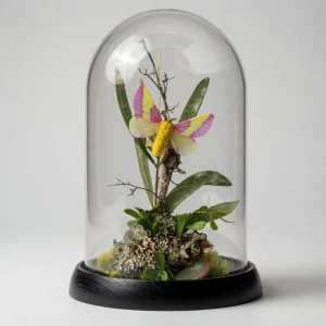 REAL - Moth Diorama -6X4 Inch Dome Diorama - Rosy Maple USA Saturniidae